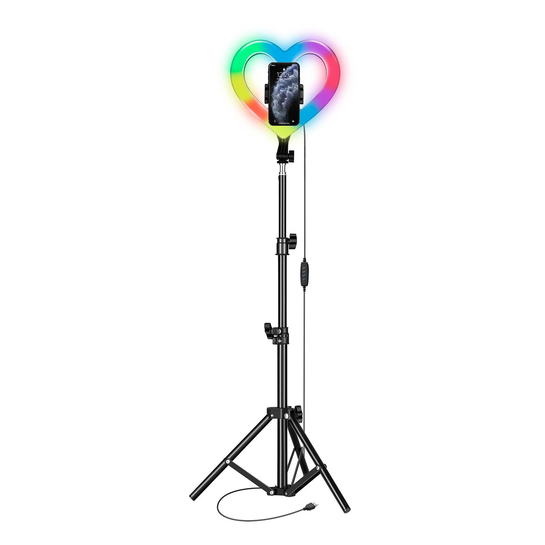 Supersonic PRO Live Stream 10” Heart Ring Light with RGB